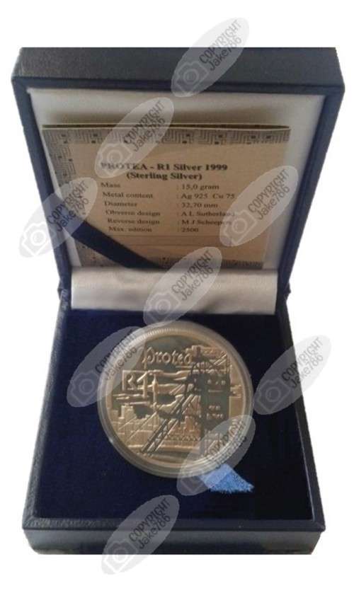 1999 Silver Proof Protea R1 - Mining