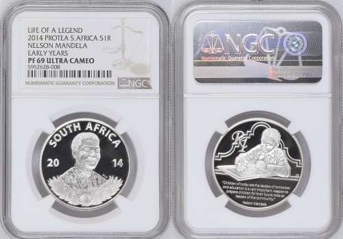 PF69 UC - 2014 Silver Proof R1 - Nelson Mandela Life of a Legend