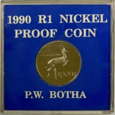 1990 Nickel Proof  R1 - PW Botha