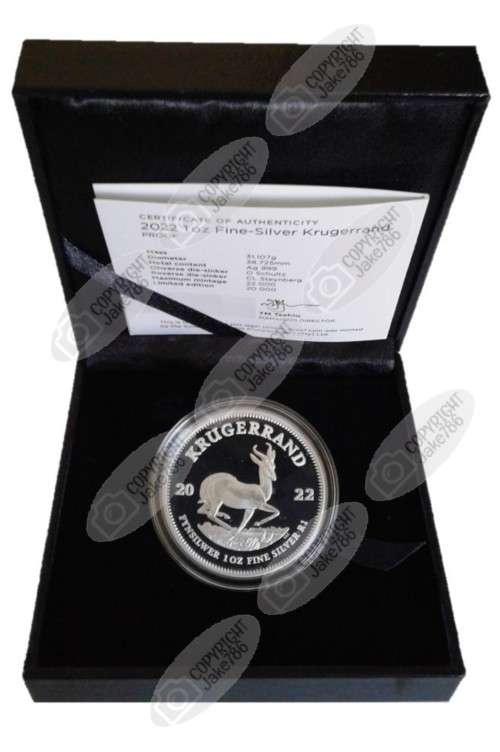 2022 Silver Proof 1 Oz Krugerrand - Brand New & Sealed