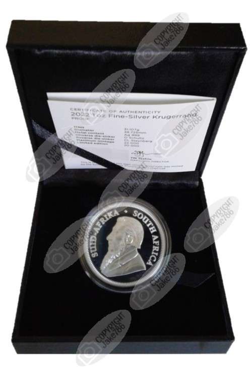 2022 Silver Proof 1 Oz Krugerrand - Brand New & Sealed