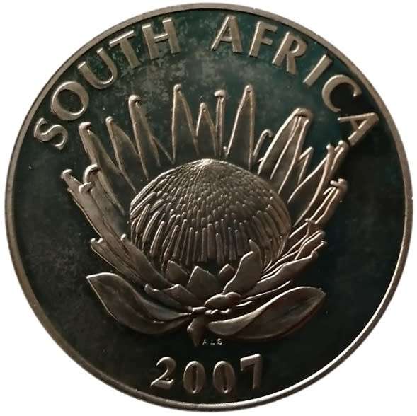 2007 Silver Proof R1 - FW De Klerk - 1993 Nobel Laureate