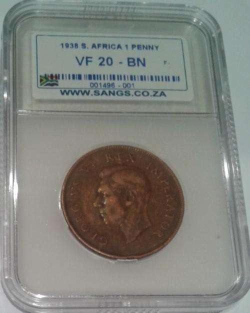 1938 1 PENNY - VF20 BN