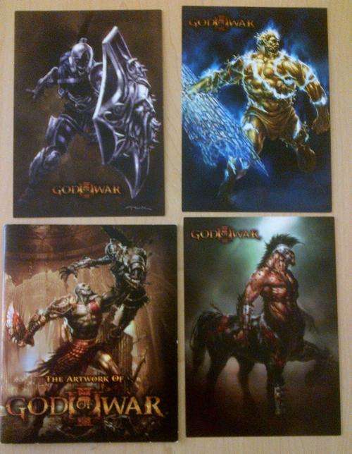 OFFICIAL ARTBOOK OF GOD OF WAR 3 + 3 POST CARDS