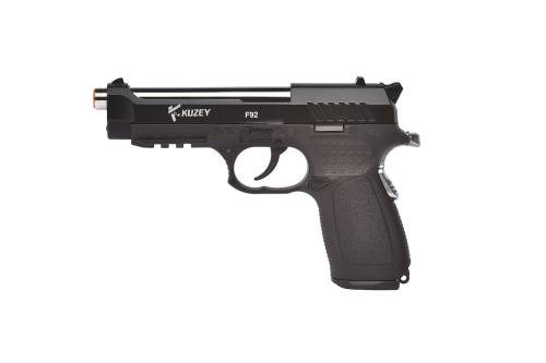 Kuzey F92 9mm PAK Blank  Pepper Gun  Blank Pistol  5 Blank and 5 Pepper Cartridges