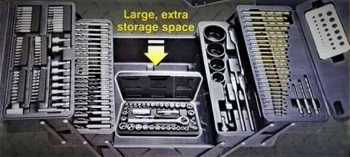 180 Piece Razor Drill Bit Set and Socket Set