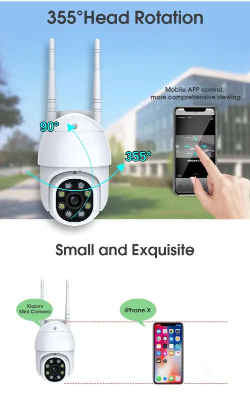 1080P HD H.265 Intelligent WIFI IP Camera 360° Pan and Tilt