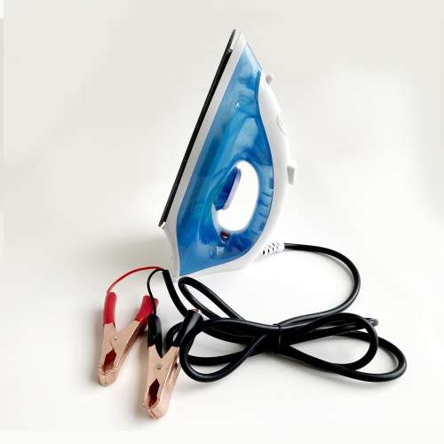 12V DC Non-Steam Iron With Battery Clamps