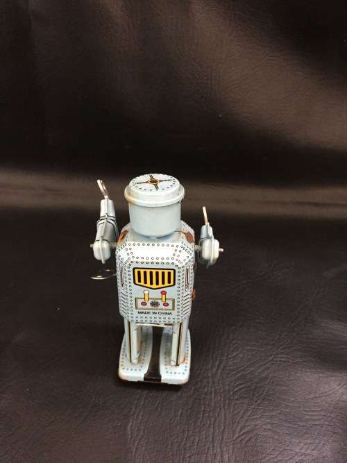 Tin metal wind up robots working bid for both!!!!