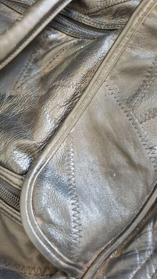 Vintage large Leather traveling bag H CLASSIC !!!!!!!