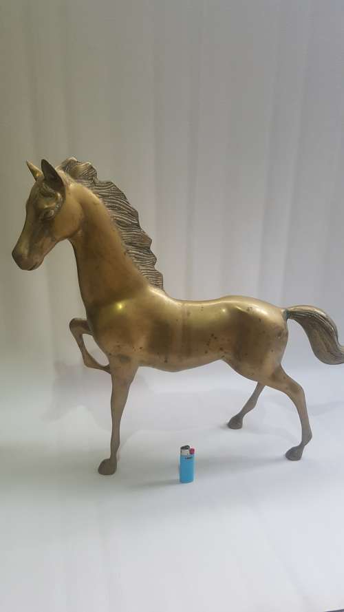 STUNNING SUPER  LARGE BRASS HORSE !!!!!!!!