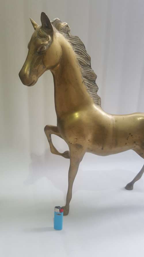 STUNNING SUPER  LARGE BRASS HORSE !!!!!!!!