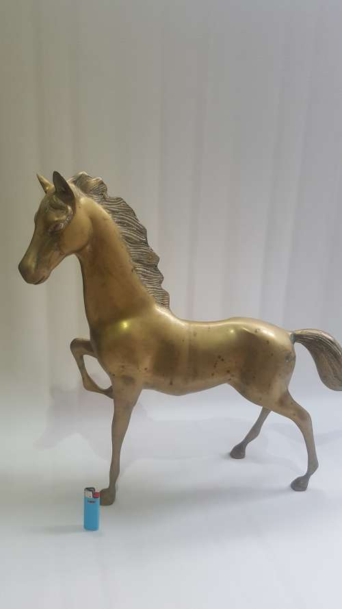 STUNNING SUPER  LARGE BRASS HORSE !!!!!!!!
