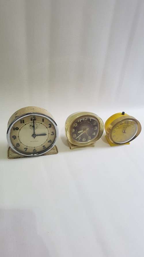 Three westclox wind up clocks not working bid for all!!!!