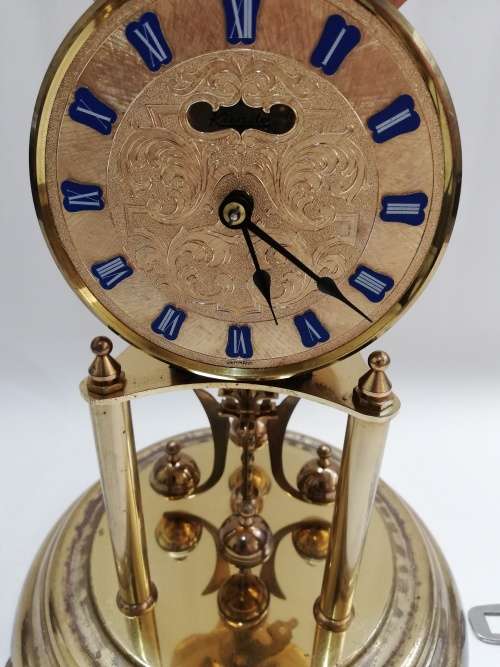Kieninger and Obergfell Kundo Glass clock made in West Germany with key wind up!!!!