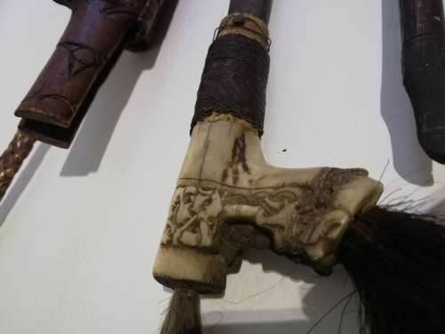 Rare large 68cm in length sword with cover hand carved with smaller knife bid for both!!!!!!