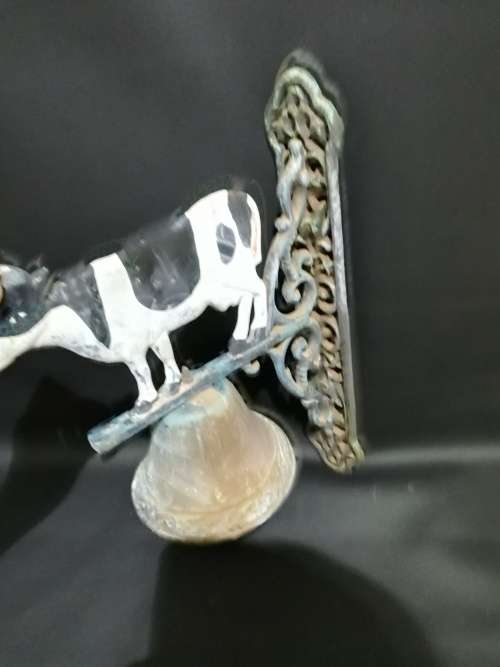 Beautiful large solid cast iron bell working wallmount piece!!!!!