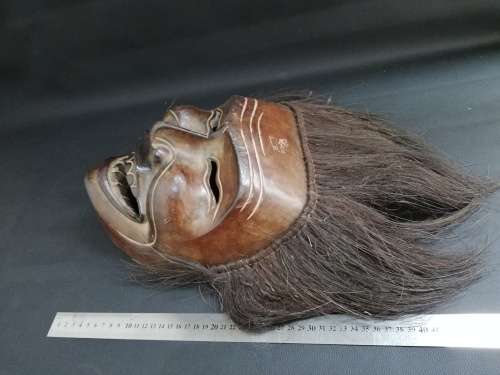 Super large wooden RARE vintage mask highly detailed hand carved!!!