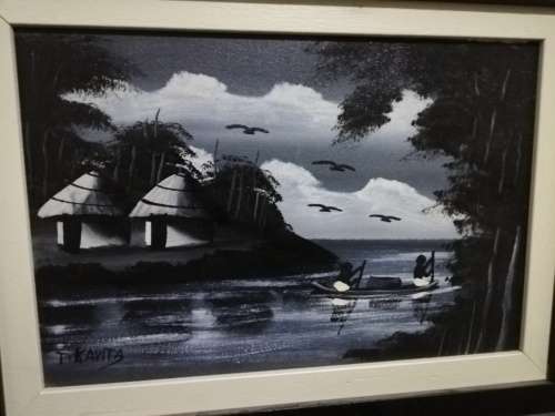 Beautiful Original oil on board painting by T. Kavita size 47cm x 60cm