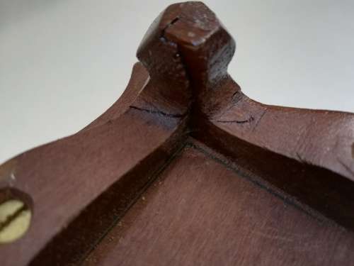 Vintage Solid large Beatifull wooden case with glass and key!!!!!