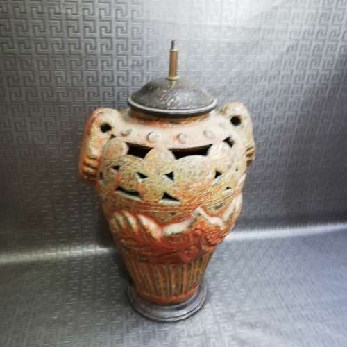 Solid vintage pottery light 54cm tall highly detailed!!!!