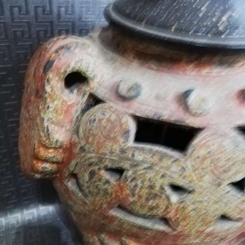 Solid vintage pottery light 54cm tall highly detailed!!!!