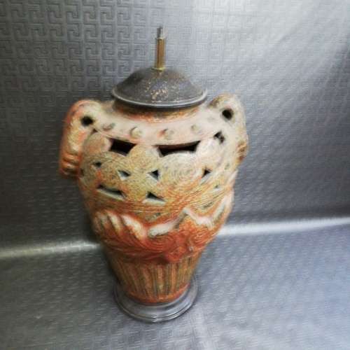 Solid vintage pottery light 54cm tall highly detailed!!!!
