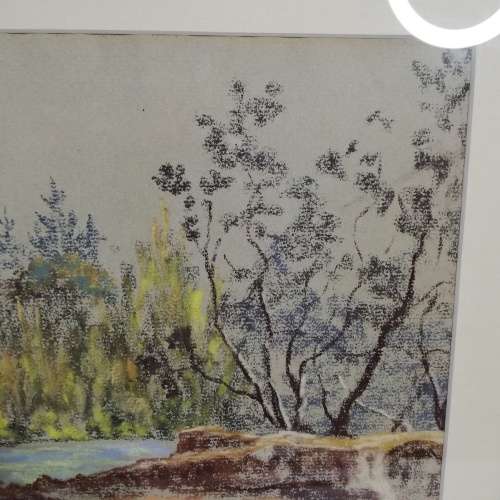 PASTEL SIGNED BY ARTIST BEAUTIFUL PIECE RONALD HOPE!!!