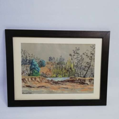 PASTEL SIGNED BY ARTIST BEAUTIFUL PIECE RONALD HOPE!!!