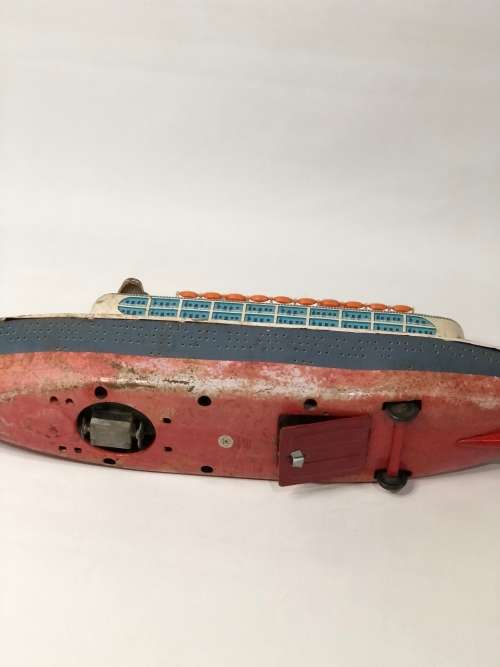 RARE 56cm LARGE SHIP MADE IN JAPAN  TIN TOY !!!!!