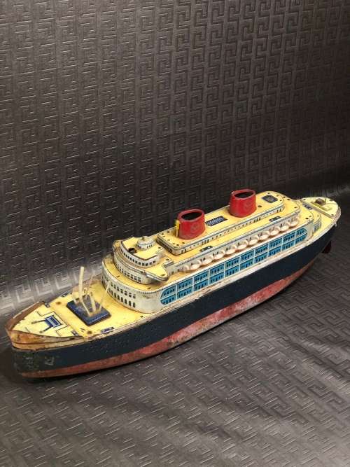 RARE 56cm LARGE SHIP MADE IN JAPAN  TIN TOY !!!!!