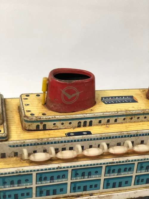 RARE 56cm LARGE SHIP MADE IN JAPAN  TIN TOY !!!!!