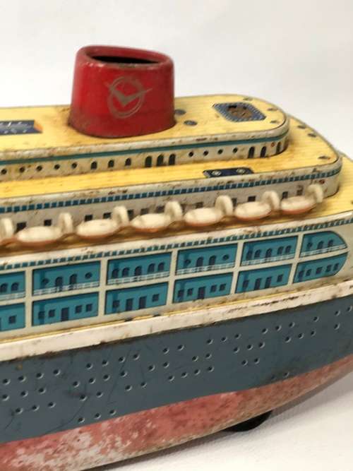 RARE 56cm LARGE SHIP MADE IN JAPAN  TIN TOY !!!!!