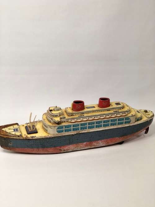 RARE 56cm LARGE SHIP MADE IN JAPAN  TIN TOY !!!!!