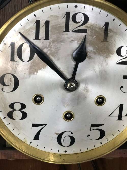 BEAUTIFUL VINTAGE SUPER LARGE CLOCK H.O.C MAKE MADE IN WURTTEMBERG GERMANY NOT TESTED!!!!