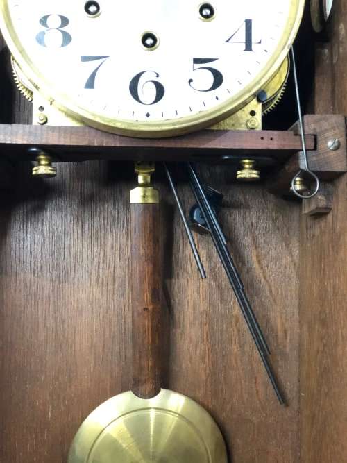 BEAUTIFUL VINTAGE SUPER LARGE CLOCK H.O.C MAKE MADE IN WURTTEMBERG GERMANY NOT TESTED!!!!