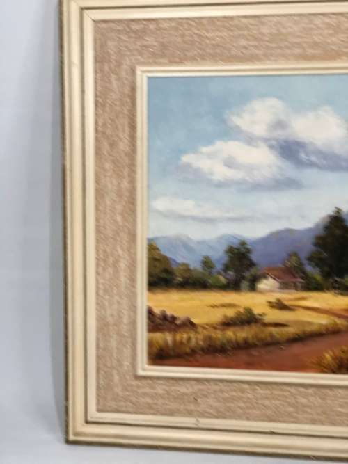 BEAUTIFUL OIL ON BOARD PAINTING SIGNED BY THERESA SCHNUGH 1974 SIZE 73CM X 63CM !!!!!!!