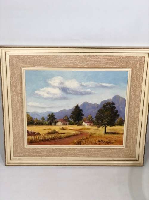 BEAUTIFUL OIL ON BOARD PAINTING SIGNED BY THERESA SCHNUGH 1974 SIZE 73CM X 63CM !!!!!!!