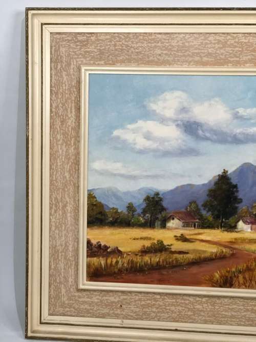 BEAUTIFUL OIL ON BOARD PAINTING SIGNED BY THERESA SCHNUGH 1974 SIZE 73CM X 63CM !!!!!!!