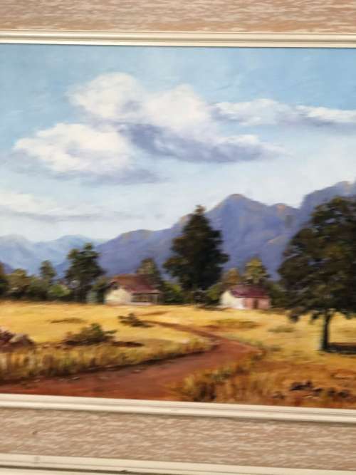 BEAUTIFUL OIL ON BOARD PAINTING SIGNED BY THERESA SCHNUGH 1974 SIZE 73CM X 63CM !!!!!!!