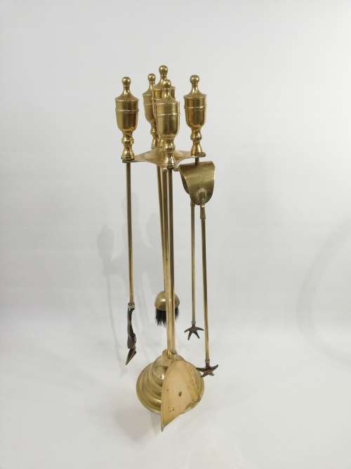 Large vintage brass fire place collection bid for all!!!