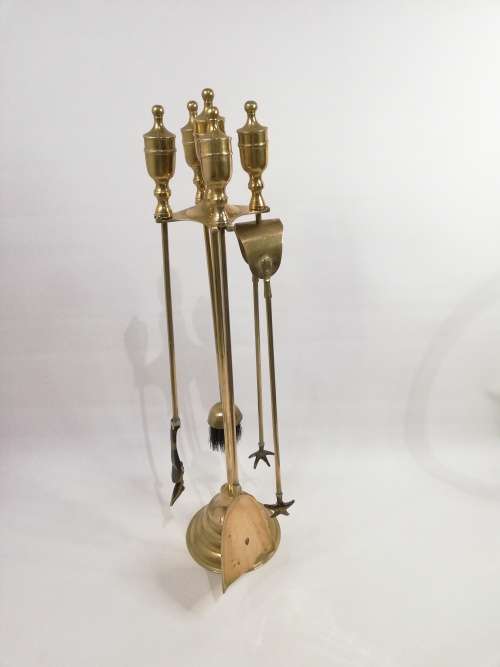 Large vintage brass fire place collection bid for all!!!