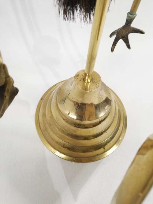 Large vintage brass fire place collection bid for all!!!