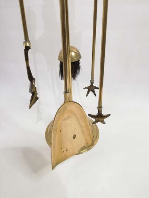 Large vintage brass fire place collection bid for all!!!