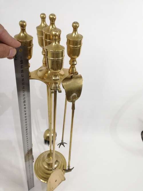 Large vintage brass fire place collection bid for all!!!