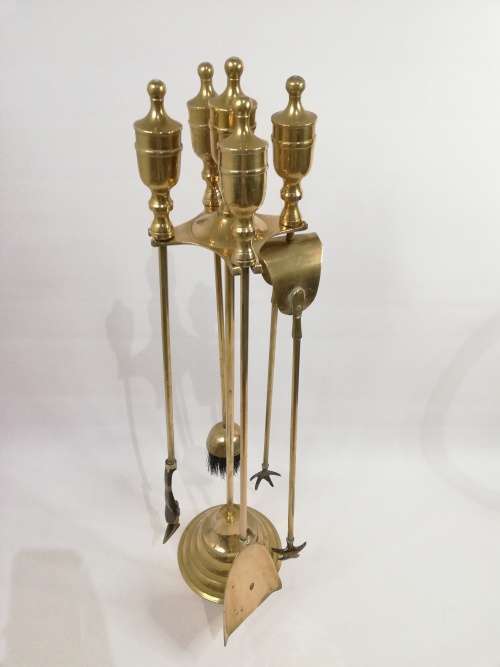 Large vintage brass fire place collection bid for all!!!