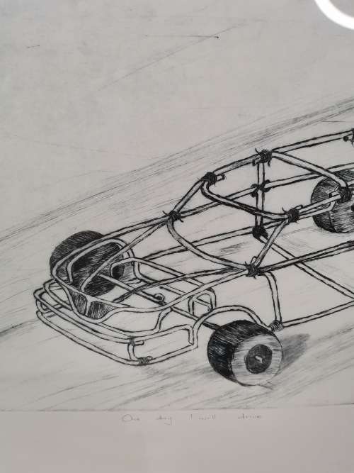 Stunning SHENZO SHABANGU SIGNED PIECE 13/15 EDITION ONE DAY I`LL DRIVE!!