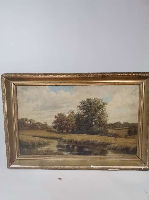 ANTIQUE PAINTING OIL ON CONVASE LARGE NOT SIGNED BUT BACK PAPER SAYSB NO2 JOHN ANDERSON STUNNING!!!!