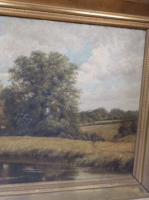 ANTIQUE PAINTING OIL ON CONVASE LARGE NOT SIGNED BUT BACK PAPER SAYSB NO2 JOHN ANDERSON STUNNING!!!!