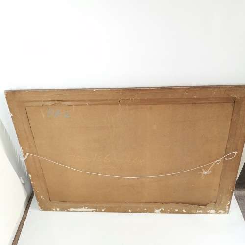 SUPER LARGE OIL ON BOARD OF FLOWERS SIZE 97CM X 69CM